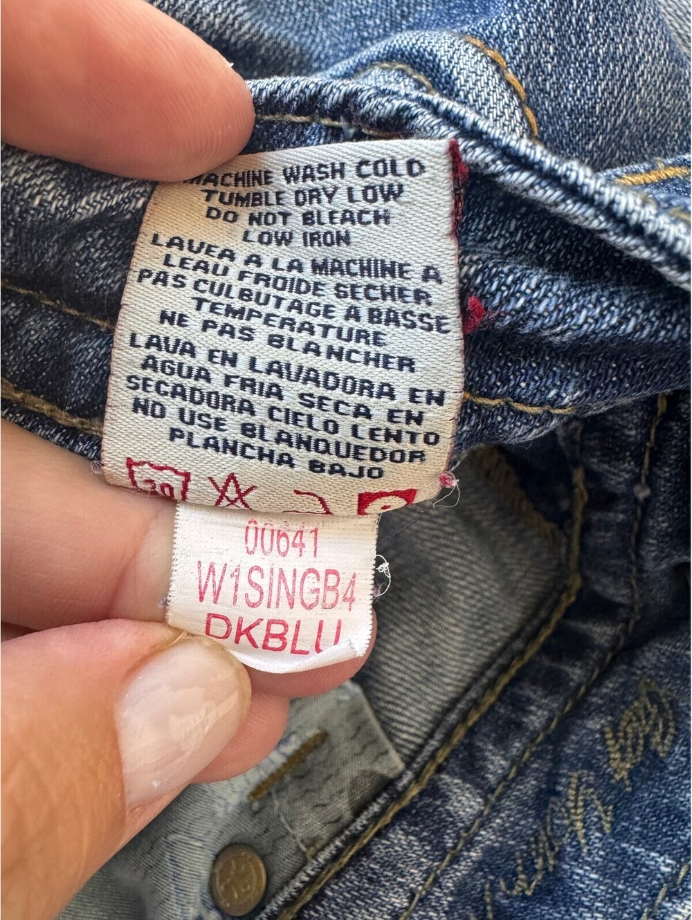 MEK Denim Y2K Low Rise Western Cowgirl Bootcut Jeans Embroidered Flap Pocket 30 - Picture 7 of 8